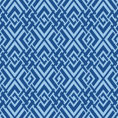 Japanese Diamond Maze Weave Vector Seamless Pattern