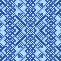 Japanese Diaognal Square Weave Vector Seamless Pattern