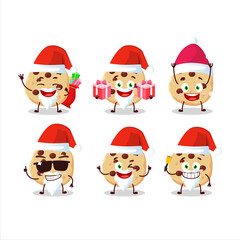 Santa Claus emoticons with chocolate chips cartoon character