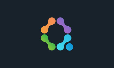 Fototapeta na wymiar Creative Illustration Logo Design. Colorful Abstract Particle.