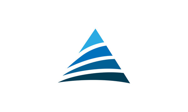 Creative Illustration Logo Design. Abstract Geometric Triangle Concept.