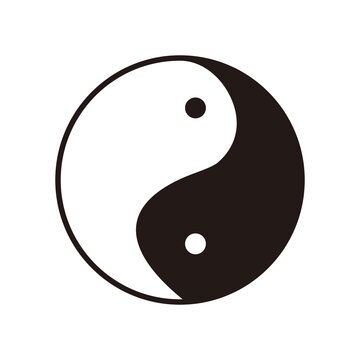 Yin Yang icon vector illustration sign