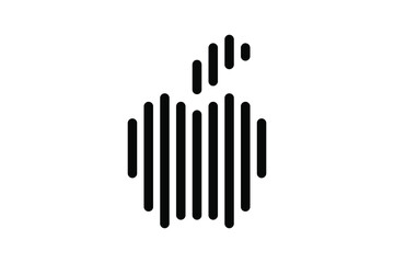 Apple Line Logo Vector