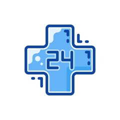 Obraz premium medical support icon in filled line style isolated on white background. EPS 10