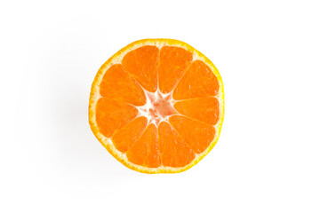 Mandarin Orange, Citrus Fruit, Isolated on White Background