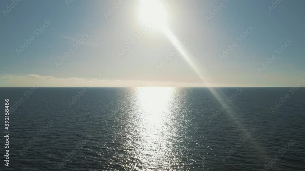 Poster aerial view of empty ocean on a clear day