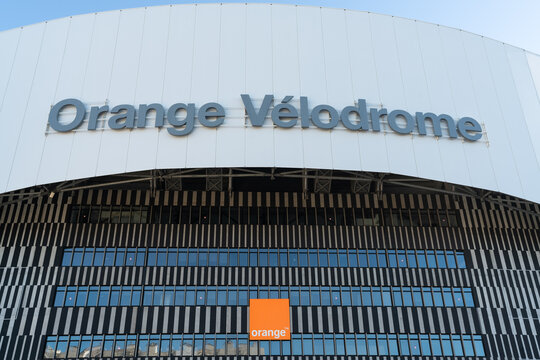 Orange Velodrome Stadium Logo View Home To OM Football Team In Marseille France