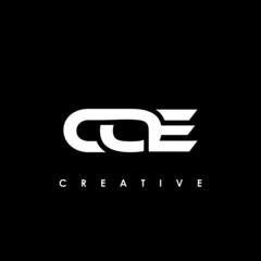 COE Letter Initial Logo Design Template Vector Illustration - obrazy, fototapety, plakaty