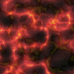 Yellow orange dark shapes abstract fractal background