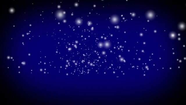Winter Snow Animation Loop Christmas Background Blue