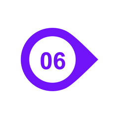 Number 6 Icon Vector