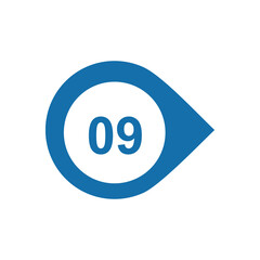 Number 9 Icon Vector