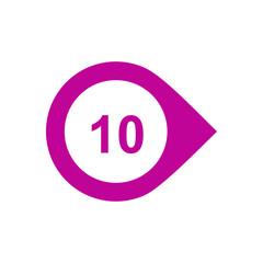 Number 10 Icon Vector