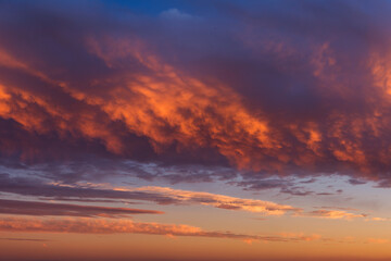 Fototapeta na wymiar red sunset sky