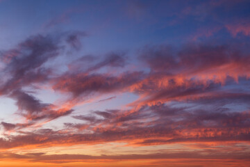 Naklejka premium sunset in the clouds