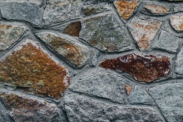masonry texture with crimson and ginger stones for visualization design