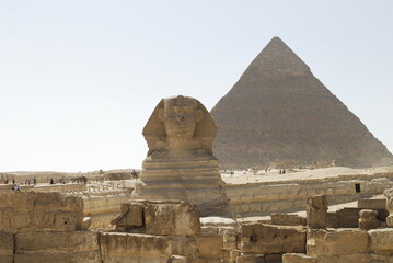 sphinx and pyramid