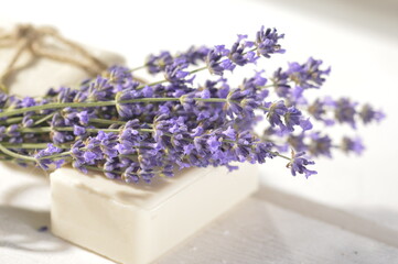 Fototapeta premium lavender and soap