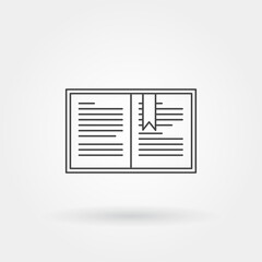 Bookmark icon single isolated with modern line or outline style