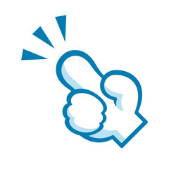 cartoon style pointing finger-hand vector illustration 5