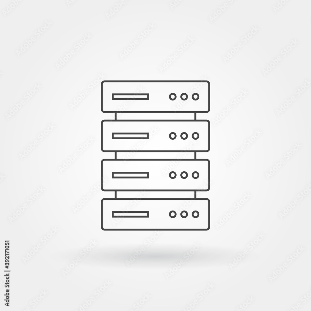 Poster server icon single isolated with modern line or outline