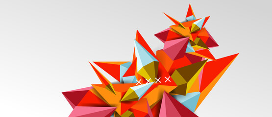 Obraz premium 3d low poly abstract shape background vector illustration