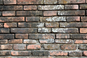 Old vintage red brick wall texture background