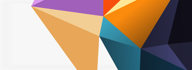 3d mosaic abstract backgrounds, low poly shape geometric design