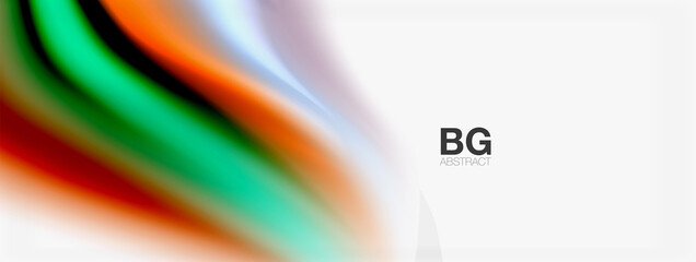 Abstract Background. Smooth flowing lines, blurred waves, rainbow color style stripes. Vector illustrations for covers, banners, flyers and posters and other