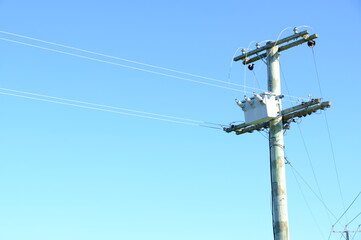 Power poles and power lines
