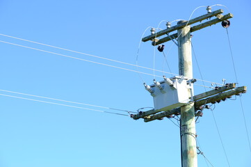 Power poles and power lines
