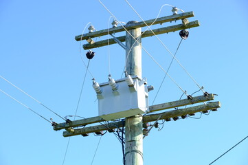 Power poles and power lines
