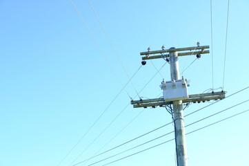 Power poles and power lines

