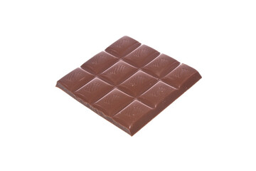 black chocolate isolated on white background