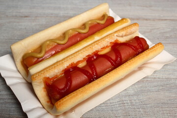 Hot Dog with Ketchup and Mustard
