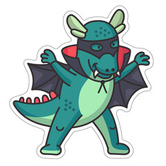 Halloween dinosaur sticker.