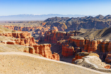 the canyon is a natural monument made of sedimentary rocks that are millions of years old
