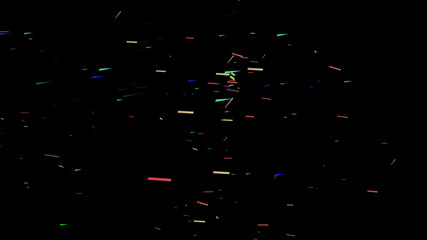Glitter lights background. Abstract glitter colorful fire particles confettitexture. Motion powder...
