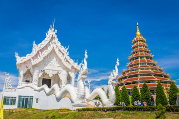 Obraz premium Huai Pla Kung Temple is a temple with Thai-Chinese buildings, Chiang Rai, Thailand.