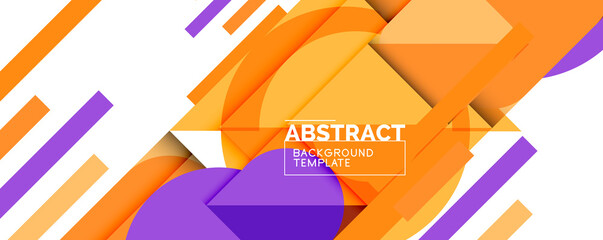 Clean minimal geometric abstract background with triangles and circles. Vector illustration for covers, banners, flyers and posters and other designs