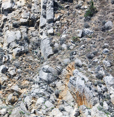 Stone rock in the mountains as an abstract background.