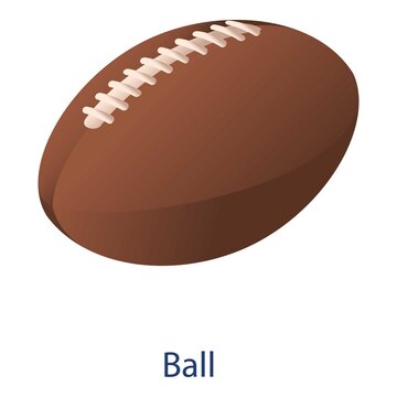 American football ball icon. Isometric of american football ball vector icon for web design isolated on white background