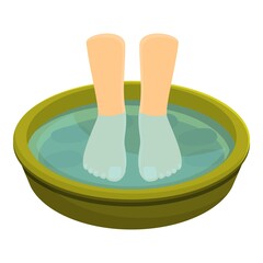 Beauty foot bath icon. Cartoon of beauty foot bath vector icon for web design isolated on white background