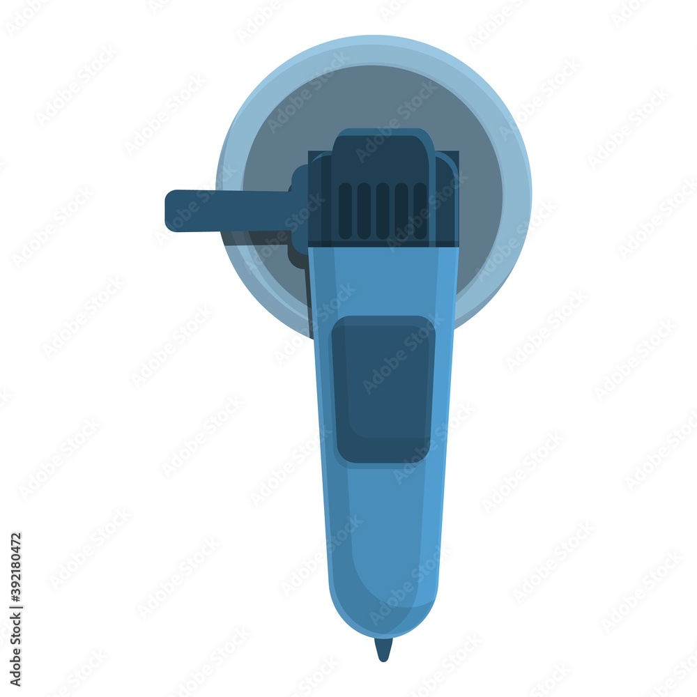 Poster build grinding machine icon. cartoon of build grinding machine vector icon for web design isolated o
