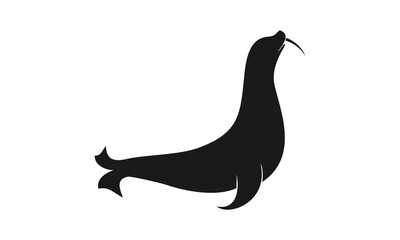 Walrus with the canine illustration vector