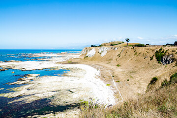 Kaiokura, New Zealand, beach and sea