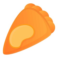 Apple pie piece icon. Cartoon of apple pie piece vector icon for web design isolated on white background