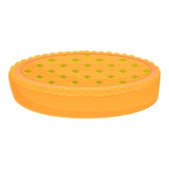 Vegan apple pie icon. Cartoon of vegan apple pie vector icon for web design isolated on white background