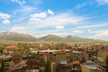 panorama of the Erzurum city