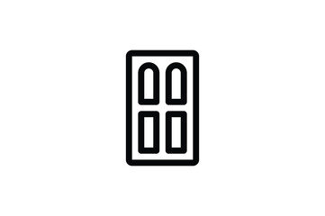 Interior Outline Icon - Door